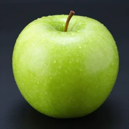 a beautiful photo of a green apple, very high contrast