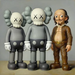 random 3 d shapes by kaws, james jean and salvador dali and shusei nagaoka, oil on canvas, surrealism, neoclassicism, renaissance, hyper realistic, cell shaded, metallic reflections, physically based rendering, 8 k