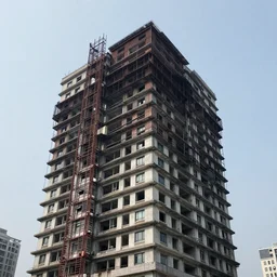 A building melting