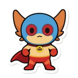 cute miss mascot hoopa hoopa hoopa super hero sticker art, cronobreaker, beeple game icon
