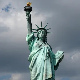 Photograph of The Statue of Liberty as Hatsune Miku
