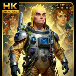 hyperrealist portrait of cartman dressed as a spaceship pilot, it is decorated with long wires that fall like vines and wears small computers over their body. by jeremy mann and alphonse mucha, fantasy art, photo realistic, dynamic lighting, artstation, poster, volumetric lighting, very detailed faces, 4 k, award winning