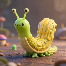 a super slug - man, vivid colors, 8 k, highly detail, octane render