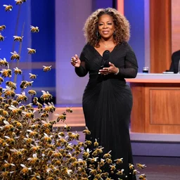 a large swarm of bees as a guest in the oprah winfrey show