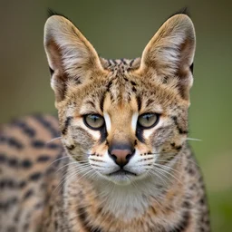 portrait of an aristocratic serval cat.