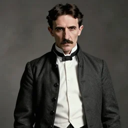 A badass photo of Nikola Tesla in Movie transformer, 50 mm