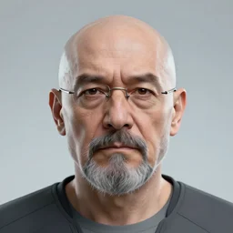 centered mid ground full face portrait of an old man with no glasses with a round face, a salt and pepper goatee and a stern look, cyberpunk dark fantasy art, gta 5 cover, official fanart behance hd artstation by jesper ejsing, by rhads, makoto shinkai and lois van baarle, ilya kuvshinov, ossdraws, unreal engine