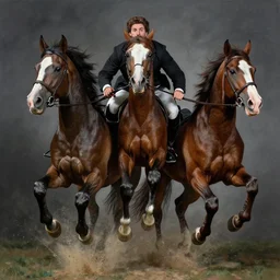 horses entangled by jenny saville and peter mohrbacher and roberto ferri, jumping, running, struggle, wide eyes, motion, dramatic, dynamic lighting, sharp focus