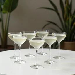 5 5 mm photo of best two long cocktail glasses on a zen minimalist white table with elegant houseplants in the background. highly detailed 8 k. intricate. lifelike. soft light,