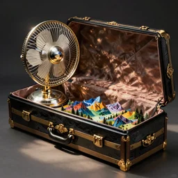 office fan in a casket