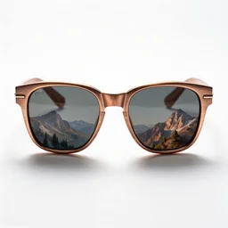 copper smart glasses, high detail macro photography, isolated on a pure white background, centered, entire object in frame, sharp focus, soft studio lighting