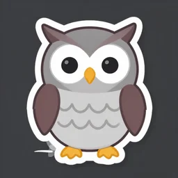 owl sticker illustration