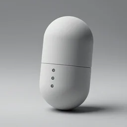 innovative, extraterrestrial, minimalistic lot 2 0 4 6 style device, tactile, rounded, capsule - like, hero shot, hyperealistic