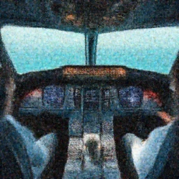 a cockpit of an airplane under the sea