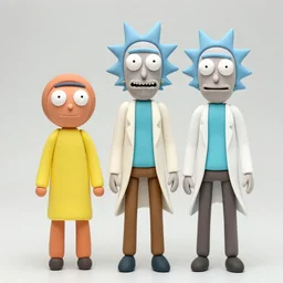 Rick and Morty clay figures