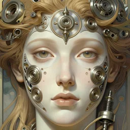 symmetry!! sindel, machine parts embedded into face, intricate, elegant, highly detailed, digital painting, artstation, concept art, smooth, sharp focus, illustration, art by artgerm and greg rutkowski and alphonse mucha, 8 k