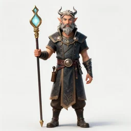Young bearded Tarski Fiume, half-elf Time Wizard, iconic character art by Wayne Reynolds for Paizo Pathfinder RPG