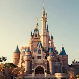 dreamy disney castle, epic scene, cinematic composition, warm and pleasant atmosphere, by greg rutkowski