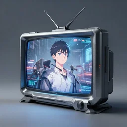 technical concept art of a futuristic television by josan gonzalez, trending on artstation, design, technical, anime
