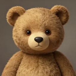 portrait of cute teddy bear, epic lit, hyper detailed design, shape focus, trending on artstation, illustration, very cartoon, by anton fadeev with rene magritte