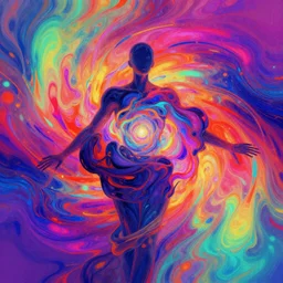recursive lucid dreaming, vibrant, digital art