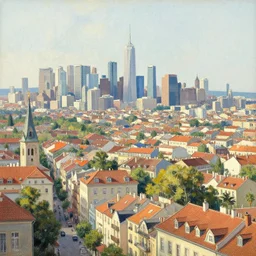 a beautiful city by greg rutkowski