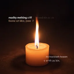 वजरय ा न | | reality melting off the mind like candle, borne of the same wax, from whence comes this flame? to snuff it out is to invite the cold dark - to let it blaze and raise the fire higher to have both heaven and earth as kin.