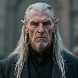 close - up of sauron as a detective in a movie directed by christopher nolan, movie still frame, promotional image, imax 7 0 mm footage