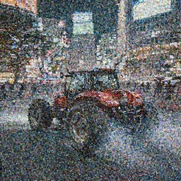 a racing tractor drifting around the corner, smoke emanating from it's spinning wheels and exhaust. In a game of Need For Speed:Underground. moody cinematic lighting, high shutter speed, night, Shibuya Crossing