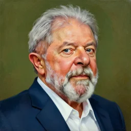 portrait en buste of Luis inacio Lula da Silva, painting art