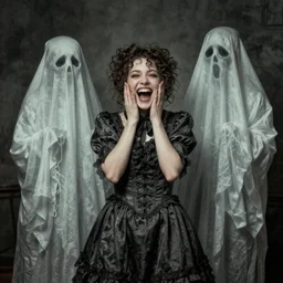 crazy girl ghosts laughing Victorian era