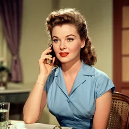 a woman in a 1950s technicolor movie