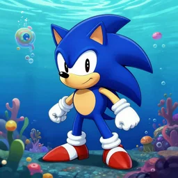 sonic the hedgehog, underwater