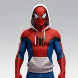 peter parker with spider - man hoodie as a cryptocurrency trader in marvel art style
