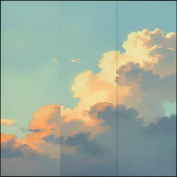 In this computer art, the artist has used a simple palette of colors to create a feeling of calm and serenity. The soft hues of blue and green are reminiscent of a cloudy sky, while the orange and yellow suggest the warm glow of the sun. The vertical stripes of color are divided by thin lines of black, which give the impression of deep space. The overall effect is one of peacefulness and balance. Prada, comic strip by Akira Toriyama churning