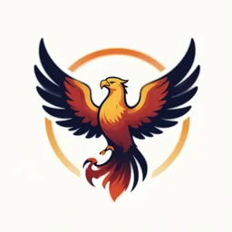 v logo with phoenix wings