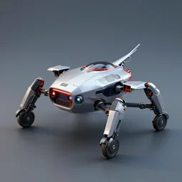 mini flying robot 1 9 8 0 s retro - futuristic with no legs and no arms menacing