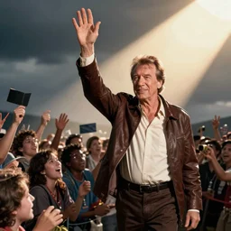 William Shatner waving to fans