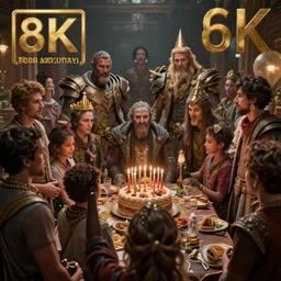 pals have a birthday party, hyper realism, cinematic shot, epic composition, fine details, octane render, unreal engine, 8 k, depth of field, photorealistic, concept art, digital art, deviantart artstation, intricate complexity, extremely detailed, very sharp,