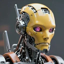 biomechanical robot with brutal colors, 5D, high detail of the face, high details, high modernization, cinematic, dynamic lighting, ultra mega super hyper realistic