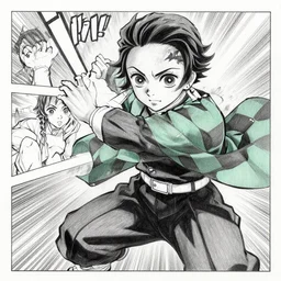 a very detailed pencil drawing of emma watson in demon slayer manga panel, action lines, in field high resolution, dynamic pose, landscape, portrait, action, hyper realistic, manga, koyoharu gotouge, sakuga