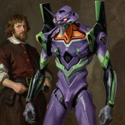 evangelion, end of evangelion, process of elimination, detailed, impressionistic by james gurney, willem claesz heda and j. dickenson