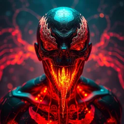 stunning person suffering from jpeg compression, 4 8 0 p, exposed nvidia gtx 5 6 0 circuitry, venom drip, psychedelic backdrop, high detail, abstract composition, greg rutkowksi, octane render, ray tracing, trending on artstation,