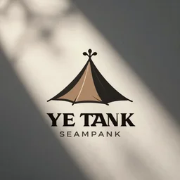 logo of tent, steampank style