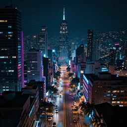 medellin night cyberpunk,, highly detailed vfx, cinematic, volumetric lighting,