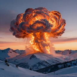 amazing landscape photo of explosion in snowy mountains at sunset by marc adamus beautiful dramatic lighting