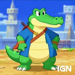 crocodile boss in ocarina of time, nintendo 6 4, game screenshot, fullscreen, featured on ign