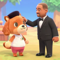 chris rock slapping will smith, in animal crossing
