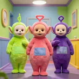 sinister teletubbies in the backrooms
