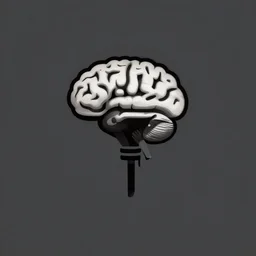 minimalist logo icon for a wandering mind, one person, brain, funnel, retro psychology, victo ngai, kilian eng, lois van baarle